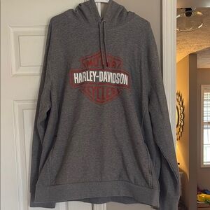 Harley-Davidson Men's Gray Hooded Sweatshirt